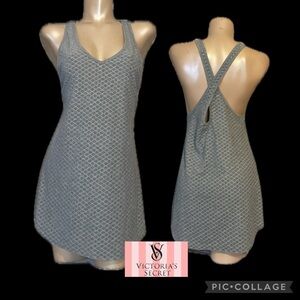 Victoria’s Secret women’s dress small swim cover grey terrycloth mini tank bath